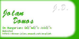 jolan domos business card